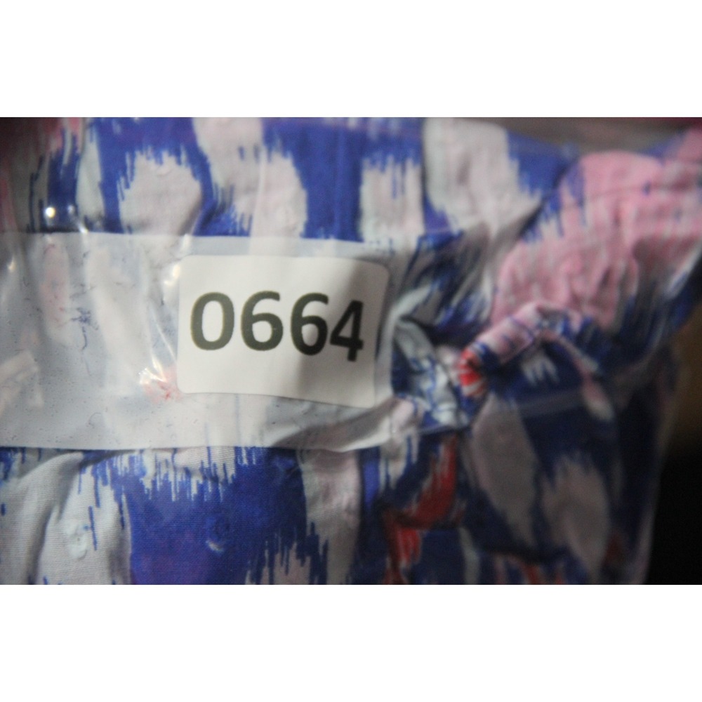 Crown & Ivy Maxi Dress PM Blue Ikat Print Cotton Swiss Dot Smocked Tie NWT #664 - Picture 14 of 14